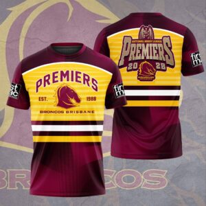 Brisbane Broncos Premiers 2025 3D Apparel - GNE4536