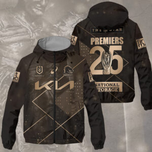 Brisbane Broncos Premiers 2025 3D Windbreaker Jacket - GNE4558