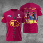 Brisbane Broncos x Brisbane Lions Premiers 2025 3D Apparel - TANTN17466