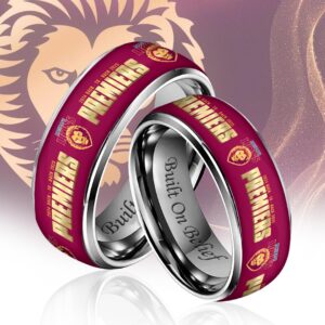 Brisbane Lions 2025 AFL Premiers Custom Alloy Ring - HOATT13770