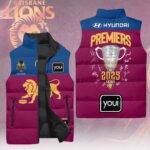 Brisbane Lions 2025 AFL Premiers 3D Sleeveless Down Jacket - HOATT14018