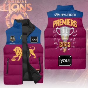 Brisbane Lions 2025 AFL Premiers 3D Sleeveless Down Jacket - HOATT14018