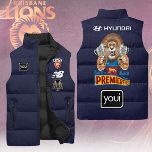 Brisbane Lions 2025 AFL Premiers 3D Sleeveless Down Jacket - HOATT14020