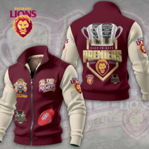 Brisbane Lions Back To Back Premiers Thick Knit Fleece Jacket - TMTHU2622