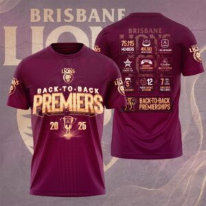 Brisbane Lions Premiers 2025 3D Apparel - GNE4526