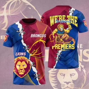 Brisbane Lions x Brisbane Broncos 2025 Premiers 3D Apparel - HOATT13629