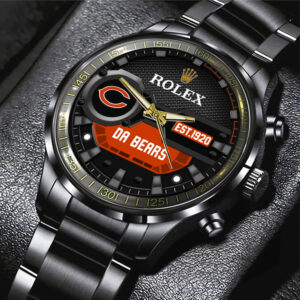Chicago Bears x Rolex Black Stainless Steel Watch - MAITM13204