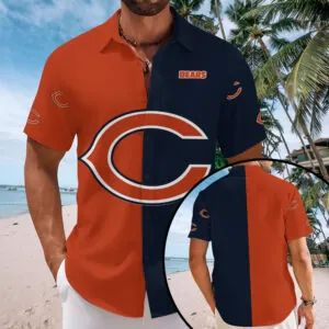 Chicago Bears Short Sleeve Button-Down Shirt - MAITM13549