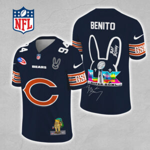 Chicago Bears x Bad Bunny 3D Football Jersey - MAITM13304