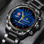 Chicago Cubs Black Stainless Steel Watch - MAITM13427