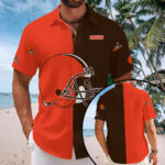 Cleveland Browns Short Sleeve Button-Down Shirt - MAITM13551