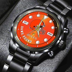 Cleveland Browns x Rolex Black Stainless Steel Watch - MAITM13231