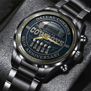 Dallas Cowboys 66th Anniversary 2026 Black Stainless Steel Watch - TMTHU1280