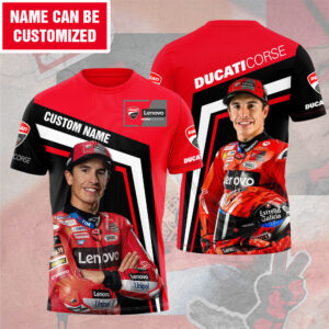 Personalized Ducati Lenovo Team x Marc Márquez 3D Apparel - TMTHU1235