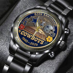 Dallas Cowboys 65th Anniversary Black Stainless Steel Watch - HOATT13565