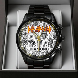 Def Leppard Black Stainless Steel Watch - TANTN17837