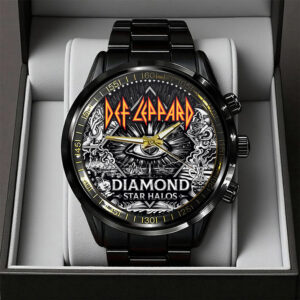 Def Leppard Black Stainless Steel Watch - TANTN17835