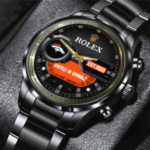 Denver Broncos x Rolex Black Stainless Steel Watch - MAITM13207