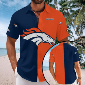 Denver Broncos Short Sleeve Button-Down Shirt - MAITM13553