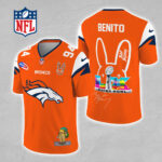 Denver Broncos x Bad Bunny 3D Football Jersey - MAITM13308