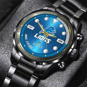 Detroit Lions x Rolex Black Stainless Steel Watch - MAITM7443
