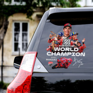 Ducati Lenovo Team x Marc Márquez 2025 World Champion 3D Car Sticker - HOATT13657