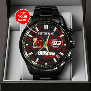 Personalized Ducati Lenovo Team x Marc Márquez Black Stainless Steel Watch - TANTN17127