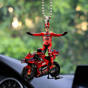 Ducati Lenovo Team x Marc Márquez Custom Shape 2-sided Acrylic Car Ornament – MAITM13287