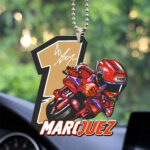 Ducati Lenovo Team x Marc Márquez Custom Shape 2-sided Acrylic Car Ornament – TANTN17109