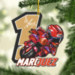 Ducati Lenovo Team x Marc Márquez Custom Shape 2-sided Acrylic Ornament – TANTN17111