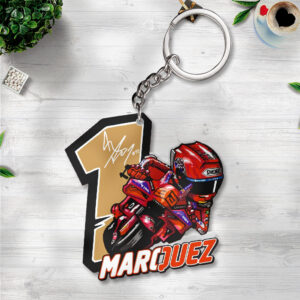 Ducati Lenovo Team x Marc Márquez Custom Shape 2-sided Keychain - TANTN17110
