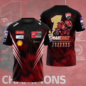 Ducati Lenovo Team x Marc Márquez 2025 World Champion 3D Apparel - HOATT13562