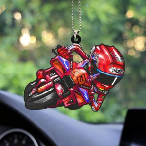 Ducati Lenovo Team x Marc Márquez Custom Shape 2-sided Acrylic Car Ornament – HOATT13541
