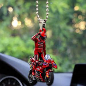 Ducati Lenovo Team x Marc Márquez Custom Shape 2-sided Acrylic Car Ornament – TANTN17132