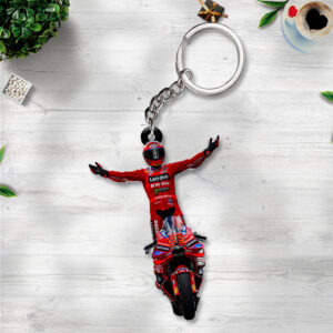 Ducati Lenovo Team x Marc Márquez Custom Shape 2-sided Keychain - TANTN17206