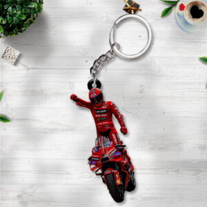 Ducati Lenovo Team x Marc Márquez Custom Shape 2-sided Keychain - TANTN17208