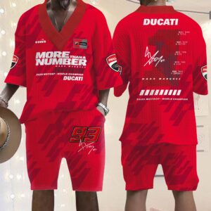 Ducati Lenovo Team x Marc Márquez 2025 Champion V-Neck Knitted Set - GNE4512
