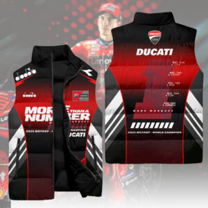 Ducati Lenovo Team x Marc Márquez 2025 World Champion 3D Sleeveless Down Jacket - HOATT13595