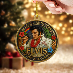 Elvis Presley Custom Shape 2-sided Acrylic Ornament – TMTHU1695