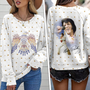 Elvis Presley Round Neck Raglan Sleeve Sweatshirt – TMTHU1415