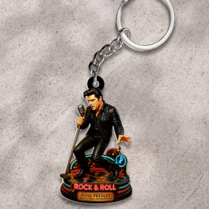 Elvis Presley Custom Shape 2-sided Keychain - HOATT13712
