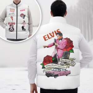 Elvis Presley 3D Sleeveless Down Jacket - TANTN 9125