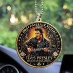 Elvis Presley Custom Shape 2-sided Acrylic Car Ornament – TANTN17062