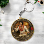 Elvis Presley Custom Shape 2-sided Keychain - TANTN17060