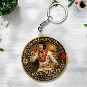 Elvis Presley Custom Shape 2-sided Keychain - TANTN17060