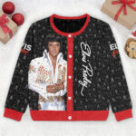 Elvis Presley Knitted Crewneck Cardigan - HOATT13979