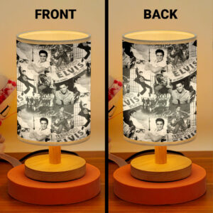 Elvis Presley Wooden Base Fabric Lamp - HOATT13909