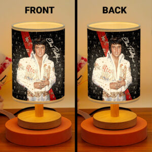 Elvis Presley Wooden Base Fabric Lamp - HOATT13912