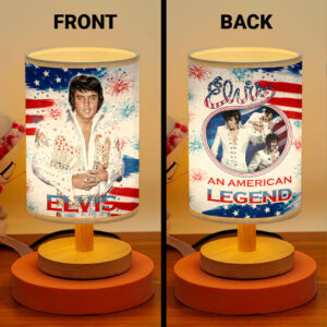 Elvis Presley Wooden Base Fabric Lamp - HOATT13913