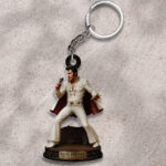 Elvis Presley Custom Shape 2-sided Keychain - HOATT13711